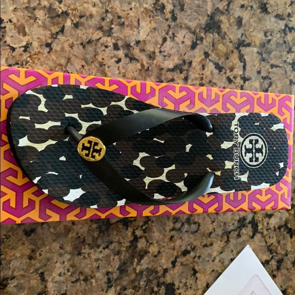 Tory Burch wedge flip flop size 6